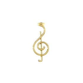Engin Gold 14k Altın Tek Sol Anahtarı Müzik Küpe