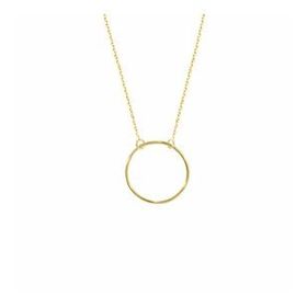Engin Gold 14k Sade Altın Halka Geometrik Kolye