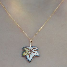 Engin Gold 14K Sarı Altın Yaprak Kolye