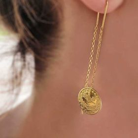 Engin Gold 22 Ayar Çeyrek Reşat Altın Küpe