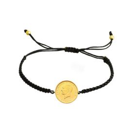 Engin Gold İp Örgü Makroma Ata Çeyrek Altın Bileklik