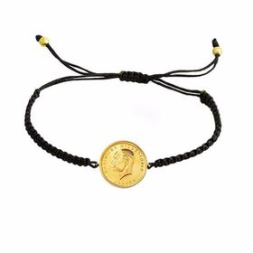 Engin Gold İp Örgü Makroma Ata Çeyrek Altın Bileklik