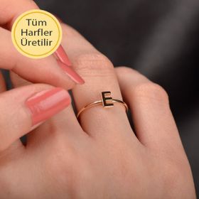 Engin Kuyumculuk 14 Ayar Altın E Harf Yüzük