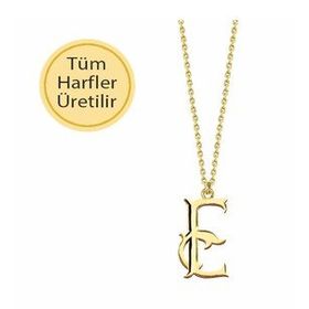Engin Kuyumculuk 14 Ayar Altın E Harfli Kolye
