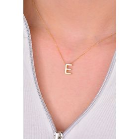 Engin Kuyumculuk 14 Ayar Altın E Harfli Kolye
