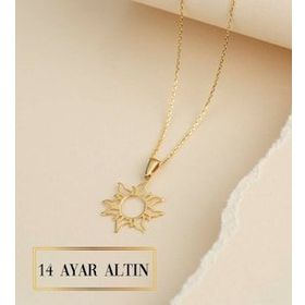 Engin Kuyumculuk 14 Ayar Altın Güneş Kolye
