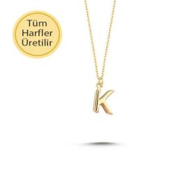 Engin Kuyumculuk 14 Ayar Altın K Harfli Kolye