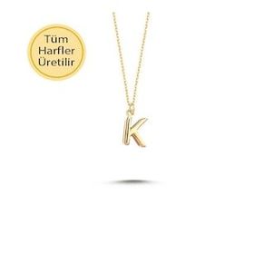 Engin Kuyumculuk 14 Ayar Altın K Harfli Kolye