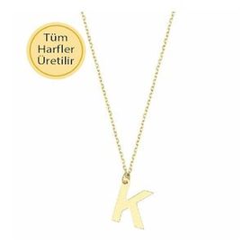 Engin Kuyumculuk 14 Ayar Altın K Harfli Kolye