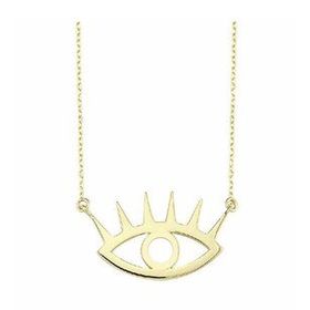 Engin Kuyumculuk 14 Ayar Altın Kirpikli Göz Kolye