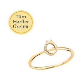 Engin Kuyumculuk 14 Ayar Altın Ö Harfli Yüzük