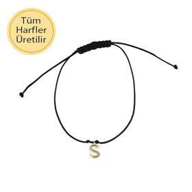 Engin Kuyumculuk 14 Ayar Altın Sallantılı Harf İpli Bileklik