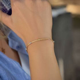 Engin Kuyumculuk 14 Ayar Altın Tek Sıra Dorika Bileklik