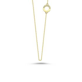 Engin Kuyumculuk 14 Ayar Sade Altın Halka Zincir Kolye