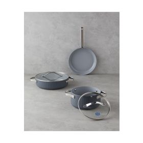 English Home 24-28-28 cm Gri Berlin Fusion Pro Tencere Seti