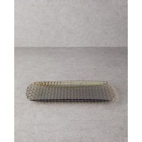 English Home Alvin 40x18 cm Antrasit Cam Kayık Tabak