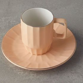 English Home Angely New Bone China Somon 4 Parça 2 Kişilik Kahve Fincan Takımı