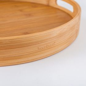 English Home Bambum Carne Bambu 35 Cm Bej Yuvarlak Tepsi