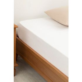 English Home Beyaz 100x200 cm Düz 2 Pamuklu Tek Kişilik Lastikli Çarşaf