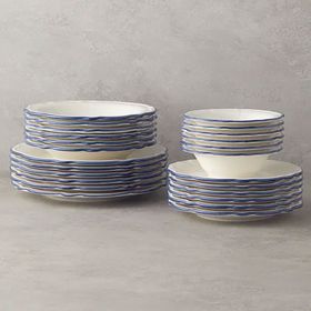 English Home Blue Way Mavi Porselen 24 Parça 6 Kişilik Yemek Takımı