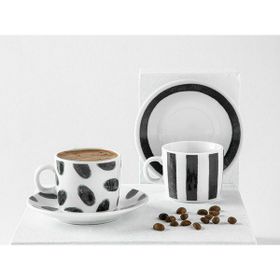 English Home Carino Siyah 2 Kişilik 80 ML Kahve Fincan Takımı