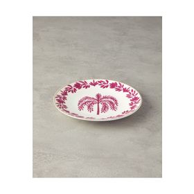 English Home Carnival Tree Bone 20 cm Fuşya Beyaz Porselen Pasta Tabağı
