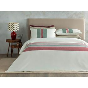 English Home Cosy Stripe Winter Soft Kırmızı-Yeşil Çift Kişilik Nevresim Takımı