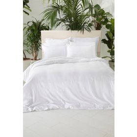 English Home Crystal Ipeksi Twill Beyaz King Size Nevresim Takımı