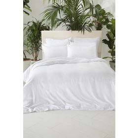 English Home Crystal Ipeksi Twill Beyaz King Size Nevresim Takımı