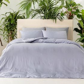 English Home Crystal İpeksi Twill Gri 200x220 cm Çift Kişilik Nevresim Takımı