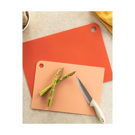 English Home Cut Me Plastik 2'li 27-34 CM Kırmızı Kesme Tahtası