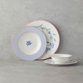 English Home Dreamland 24 Parça 6 Kişilik Pembe Mavi Porselen Yemek Takımı