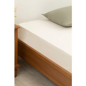English Home Düz Pamuklu Tek Kişilik Lastikli Beyaz 100x200 cm Çarşaf