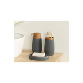 English Home Evelyn 3'lü Antrasit Banyo Seti