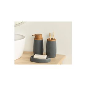 English Home Evelyn 3'lü Antrasit Banyo Seti