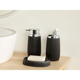 English Home Evelyn 3'lü Siyah Banyo Seti