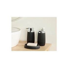 English Home Evelyn 3'lü Siyah Banyo Seti