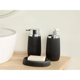 English Home Evelyn 3'lü Siyah Banyo Seti
