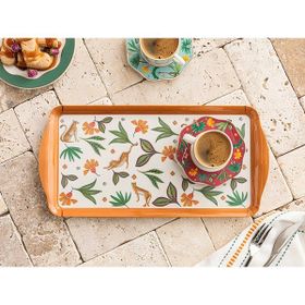 English Home Exotic Flower 37x18 cm Sarı Melamin Tepsi