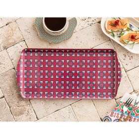 English Home Exotic Square 37x18 cm Pembe Melamin Tepsı