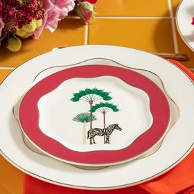 English Home Exotic Zebra Pembe 15 cm Tatlı Tabağı