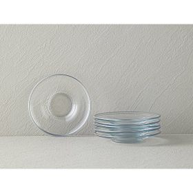 English Home Fitted 12 cm Silver Cam 6'lı Çay Tabağı