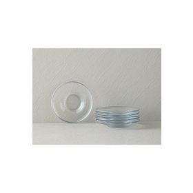 English Home Fitted 12 cm Silver Cam 6'lı Çay Tabağı