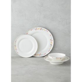 English Home Floral Symphony Bone 24 Parça 6 Kişilik Renkli Porselen Yemek Takımı