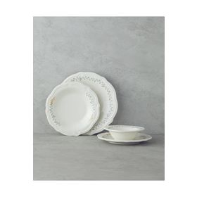 English Home Frezya 24 Parça 6 Kişilik Sarı Yeşil Porselen Yemek Takımı