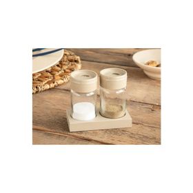 English Home Greta Cam 2'li 105 ml Koyu Bej Tuzluk-Biberlik