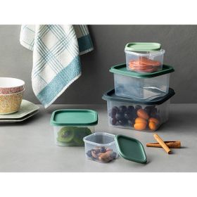 English Home Keep Me Plastik 5 Parça 16 cm Yeşil Saklama Kabı