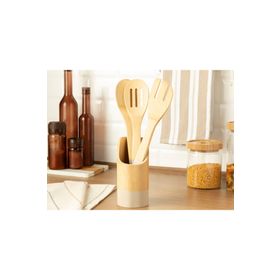 English Home Lina Bambu 4 Parça 16 cm Bej Servis Seti