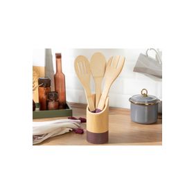 English Home Lina Bambu 4 Parça 16 cm Mürdüm Servis Seti