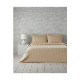 English Home Lior Çizgili Pamuk Saten Gold Çift Kişilik Nevresim Takımı